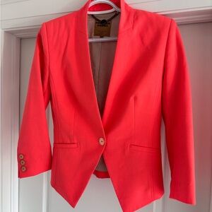Ted Baker bright orange fitted blazer. Size 1